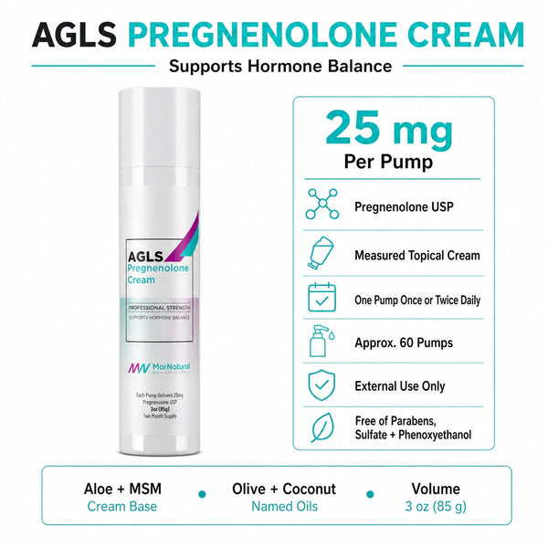 AGLS Pregnenolone Cream benefits and product overview